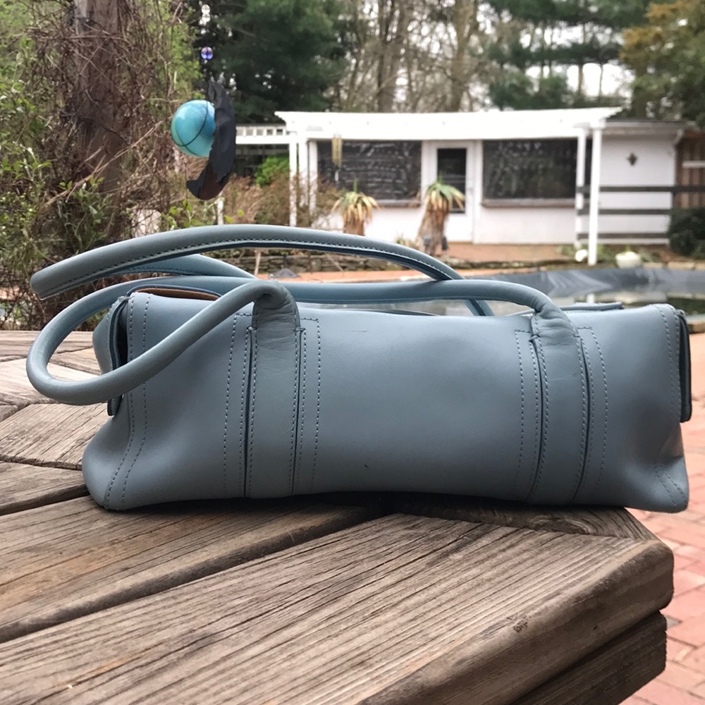 Nine West blue leather handbag !